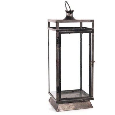 Black Metal Lantern 20.5"H