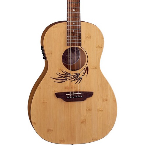 Luna Woodland Bamboo Parlor Acoustic-electric Guitar Satin Natural