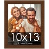 PosterPalooza | Photo Size Simple Brown Picture Frame - UV Acrylic, Foam Board Backing, Hanging Hardware - 2 of 4
