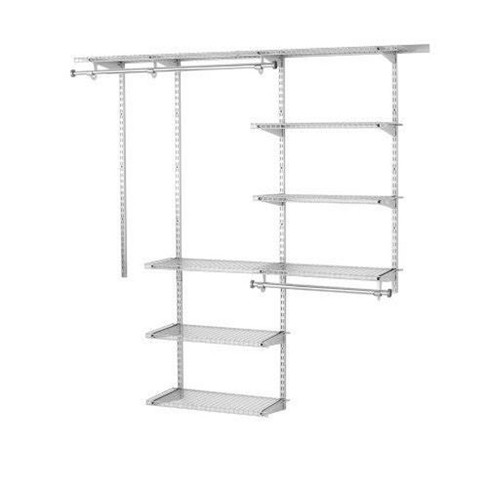 Rubbermaid Configurations Classic Closet Kit, White, 3-6 Ft., Wire Shelving  Kit with Expandable Shelving and Telescoping Rods, Custom Closet