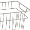 ClosetMaid Cubeicals 10.7"W x 10.2"H Steel Wire Storage Bin Organizer Basket w/ Open Design and Handles for Home, Kitchen, Office, & Bathroom, Nickel - 3 of 4