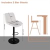 RISOKEYS Set of 2 Swivel Bar Stools - Adjustable Height (35.03-43.7 Inches), Backrest, Soft Knit Fabric for Kitchen, Bar Counter, Dining Room - 3 of 4