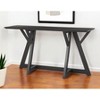 HomeRoots 54" Brown Solid Wood Trestle Console Table - 2 of 4
