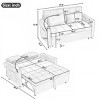 57 Inch Loveseat Pull Out Beds,Sleeper Sofa with a Reversible Backrest Cushion, Side Pockets,Two USB Ports and a Phone Holder-Maison Boucle - 4 of 4
