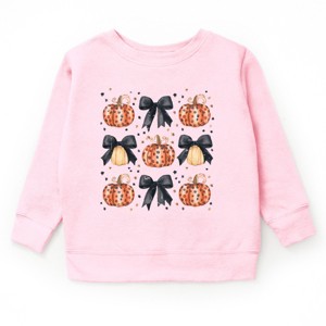 Coquette Black Bow Pumpkin Chart - Youth Graphic Sweatshirt - 1 of 3