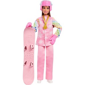 Barbie Careers Snowboarder Doll in Pink Jacket with 10+