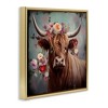 Stupell Industries Cow with Vintage Florals, 18" x 18" - 3 of 4