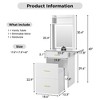 NicBex Flip-Top Vanity Desk with LED Mirror & Vertical Storage, Space-Saving Makeup Table, 2 Drawers & Memory Foam Stool for Dorm/Bedroom - 4 of 4