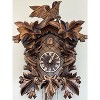 Cuckoo Clock With Seven Hand-Carved Maple Leaves and Three Birds – 16 Inch Quartz Movement by River City Clocks - 2 of 4