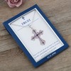 Anna-Kaci Purple Lavender Rhinestone Celtic Cross Necklace with Message Card & Envelope Jewelry Gift - 3 of 4