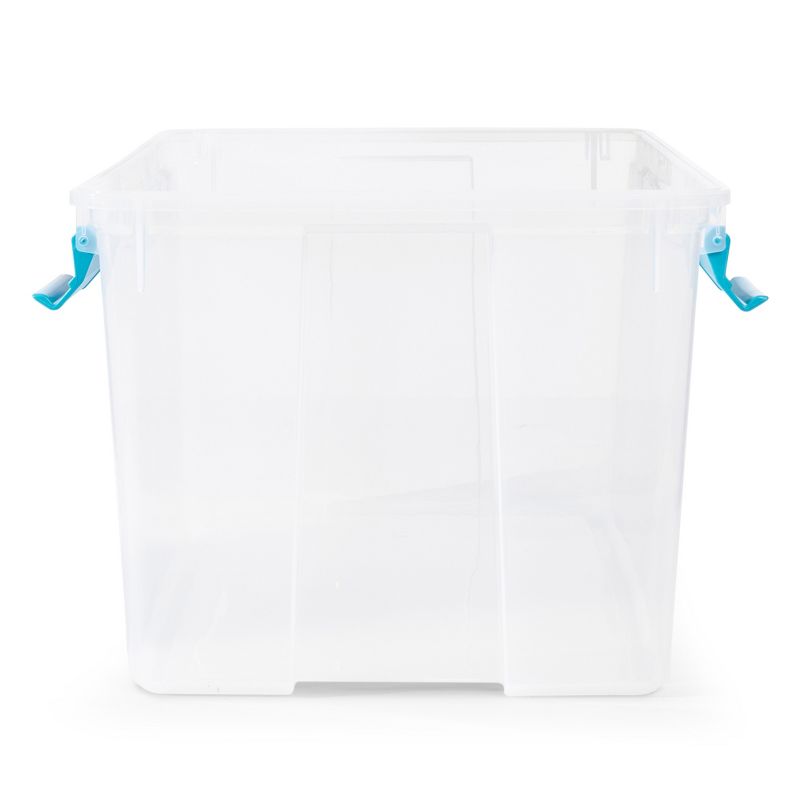 Sterilite 54 Quart Clear Plastic Stackable Storage Container Box Bin with Air Tight Gasket Seal Latching Lid Long Term Organizing Solution, 5 of 7