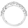 Pompeii3 5/8 ct Diamond Engagement Guard Wedding Ring Enhancer Band 14k White Gold - 2 of 4