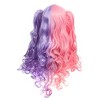 Unique Bargains Women Curly Human Hair Wigs with Wig Cap 650g - 4 of 4