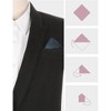 INSPIRE CHIC Men's Cotton Solid Color Formal Suit Pocket Squares - 3 of 4