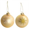 Gibson Holiday Ball Ornament 4 Piece Set in Gold - 4 of 4