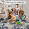 Area Rug Living Room Rug: Washable Modern Abstract Soft Thin Rug Indoor Floor No Slip Stain Resistant Carpet for Bedroom - 4 of 4