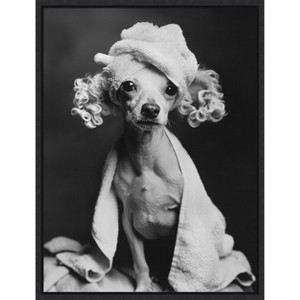 Amanti Art Spa Day Pooch by Niky Rahner Framed Canvas Wall Art - 1 of 4