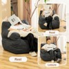 Hooseng Plush Bean Bag Chair for Adults, Comfy Lazy Floor Sofa with Backrest & Armrests, Lounge Accent Chair for Bedroom, Dorm, Living Room - 4 of 4
