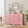 coucheta Chest of Drawers with 6 Drawers, Modern Drawer Dresser Durable Structure with Deep Drawers, Anti-Tipping Device for Home, Living Room - 3 of 4