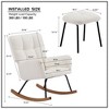 Modern Rocking Chair with High Backrest Armrests Ergonomic Design Lounge Recliner Chair - 2 of 4