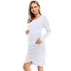 Clearlove Women's Materntiy Dress Long Sleeve Knit Crew Neck Pregnancy Clothes - 2 of 4
