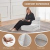 3-in-1 Convertible Folding Sleeper Chair Sofa Bed Lazy Couch with Pillow Fabric for Living Room - 3 of 4