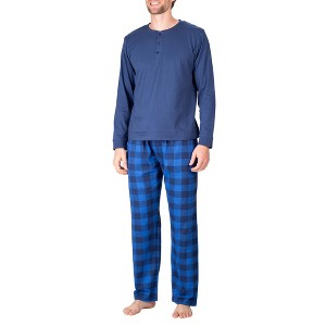 SLEEPHERO Henley Long Sleeve Tee Shirt with Knit Pajama Pants with Pockets - 1 of 1