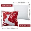 4Pcs Christmas Cushion Covers Set, Throw Pillow Cases with Snowflake Merry Christmas Holiday Xmas Trees Elk Deer for Party Sofa Couch Decor - 3 of 4