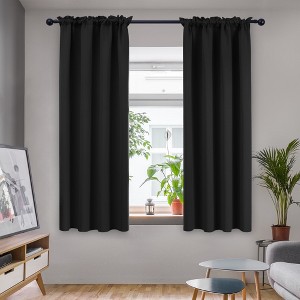 Deconovo Blackout Rod Pocket Curtains (2 Panels, Faux Linen) - 1 of 4