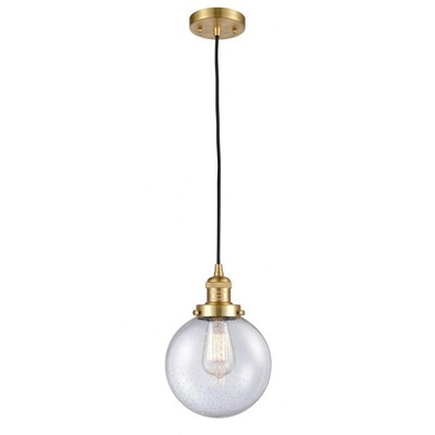 Beacon - 1 Light Cord Hung Mini Pendant In Industrial Style-11.5 Inches Tall and 8 Inches Wide