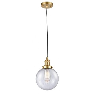 Beacon - 1 Light Cord Hung Mini Pendant In Industrial Style-11.5 Inches Tall and 8 Inches Wide - 1 of 1