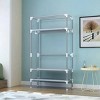 Portable Clothes Closet Rolling Door Wardrobe with Hanging Rack, Non-Woven Fabric Storage Organizer w/ Three Drawer Boxes No-Tool Assembly - 3 of 4