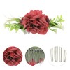 Unique Bargains Women's Flexible Simulated Flowers Hair Clip Comb 1 Pc - 3 of 4
