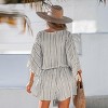 Women's Belted Striped Romper - Cupshe - 4 of 4