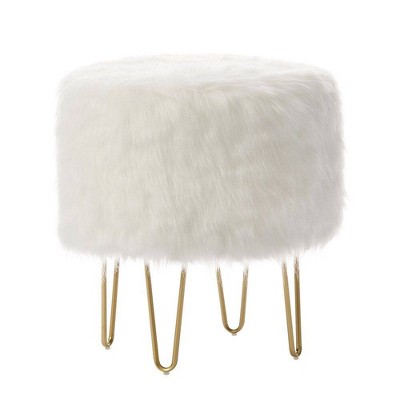 faux fur ottoman target