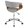 Vintage Mod Mid Century Modern Office Chair Walnut/Gray - Lumisource - image 4 of 4