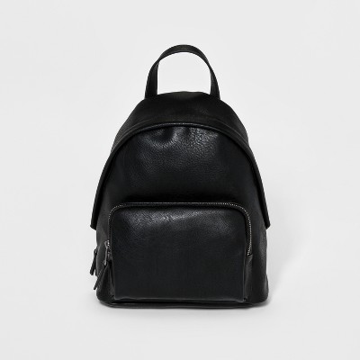 Leather Backpack Purse , Black