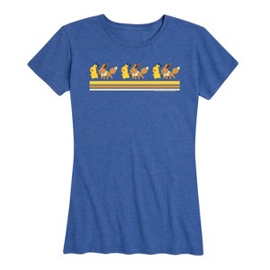 Women's - Pokémon - Pikachu Eevee Retro Short Sleeve Graphic T-Shirt - 1 of 4