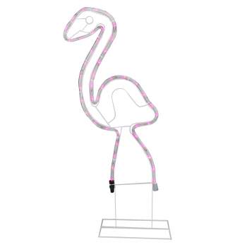 Northlight 24" Pink Flamingo LED Rope Light Silhouette Summer Outdoor Decoration