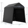 Portable Outdoor Storage Tent, Heavy-Duty Shelter Shed with Roll-Up Doors & Vents, Waterproof Storage for ATV, Motorcycles & Garden Tools - 3 of 4