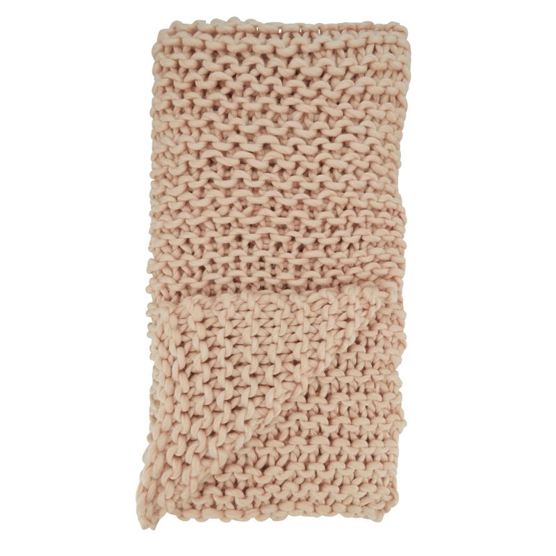 Saro Lifestyle Saro Lifestyle Throw Blanket with Chunky Knit Design, 3 of 5