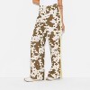 Women's Cow Print Pull-On Graphic Pants - Brown - 2 of 3