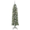 vidaXL Artificial Slim Christmas Tree with 300 LEDs Green 82.7 - 3 of 4