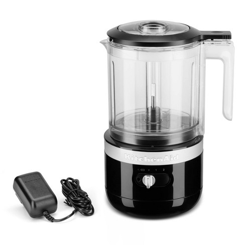 KitchenAid Cordless Variable Speed Hand Blender with Chopper and Whisk Attachment Onyx Black