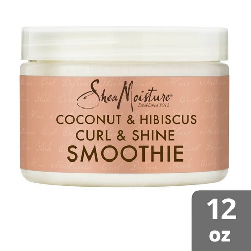  Shea Moisture Curly Hair Products, Coconut & Hibiscus Curl  Enhancing Smoothie with Shea Butter, Sulfate Free, Paraben Free Hair Cream  for Anti-Frizz, Moisture & Shine, Family Size, 16 Fl Oz 