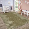 Living Room Rug Washable Bedroom Rugs Neutral Area Rug for Nursery Geometric Striped Carpet Non Slip Stain Resistant Farmhouse Floor Cover White Rug - 4 of 4
