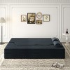 KWPZQEB Convertible Folding Sofa Bed, Corduroy Fabric Foam-Filled Couch with 2 Pillows, Modern Folding Loveseat Sofa for Living Room, Bedroom - 4 of 4