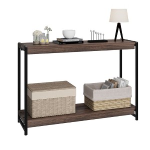 Whizmax 2-Tier Narrow Console Sofa Side Table for Entryway,Hallway,Living Room, 39.5in L x 13.7in W x 25.6in H - 1 of 4