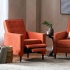 CAVINAS Mid-Century Modern Wingback Chair, Reclining Chair, Armchair with Footrest, Single Sofa Chair, Comfy Reading Chair for Bedroom, Living Room - 3 of 4