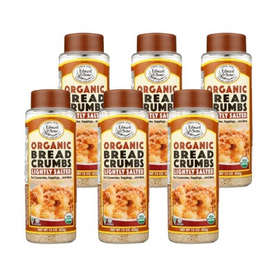 Edward & Sons Organic Bread Crumbs Lightly Salted - Case of 6/15 oz